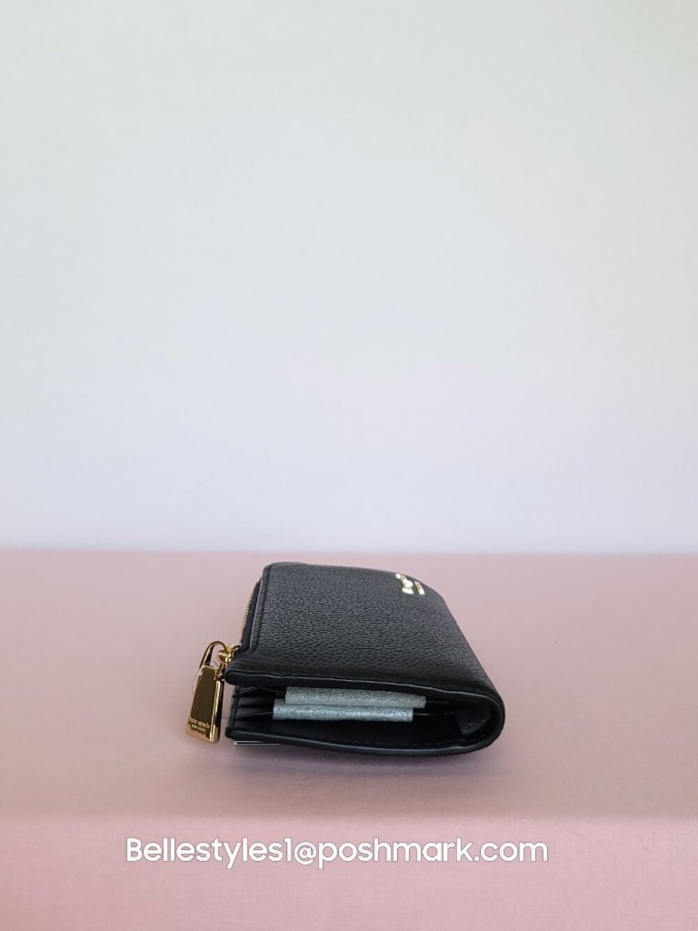 KATE SPADE Devin Pebbled Leather Small Bifold Wallet-Black color⭐ - Picture 10 of 16